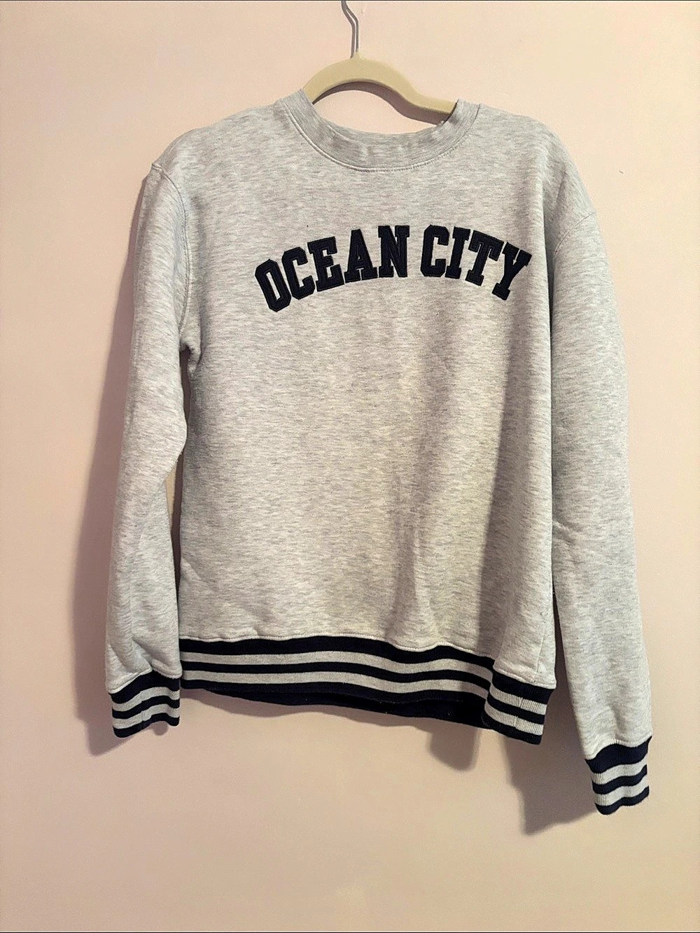 Ocean City Striped Cuff Sweatshirt
